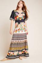 Farm Rio For Anthropologie Esmeralda Floral Maxi Dress