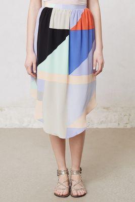 Geoblock Midi Skirt