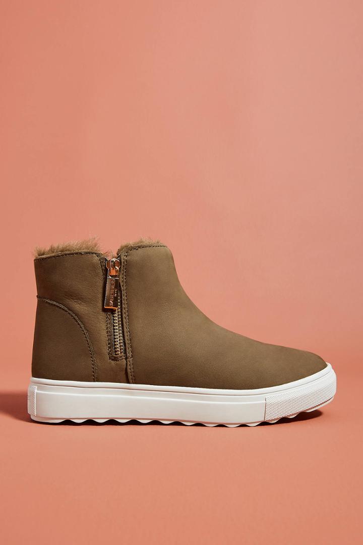 J/slides Poppy Faux Fur-lined Sneakers