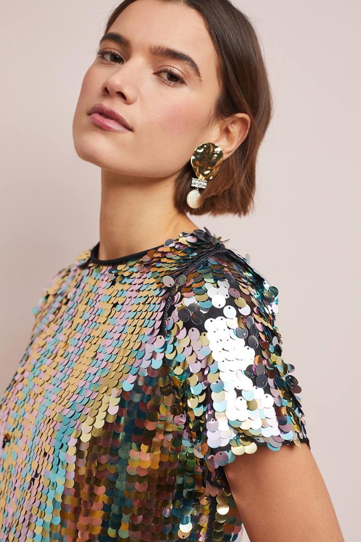 Eva Franco Sequin Party Top