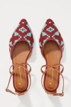 Anthropologie Geo Strappy Flats