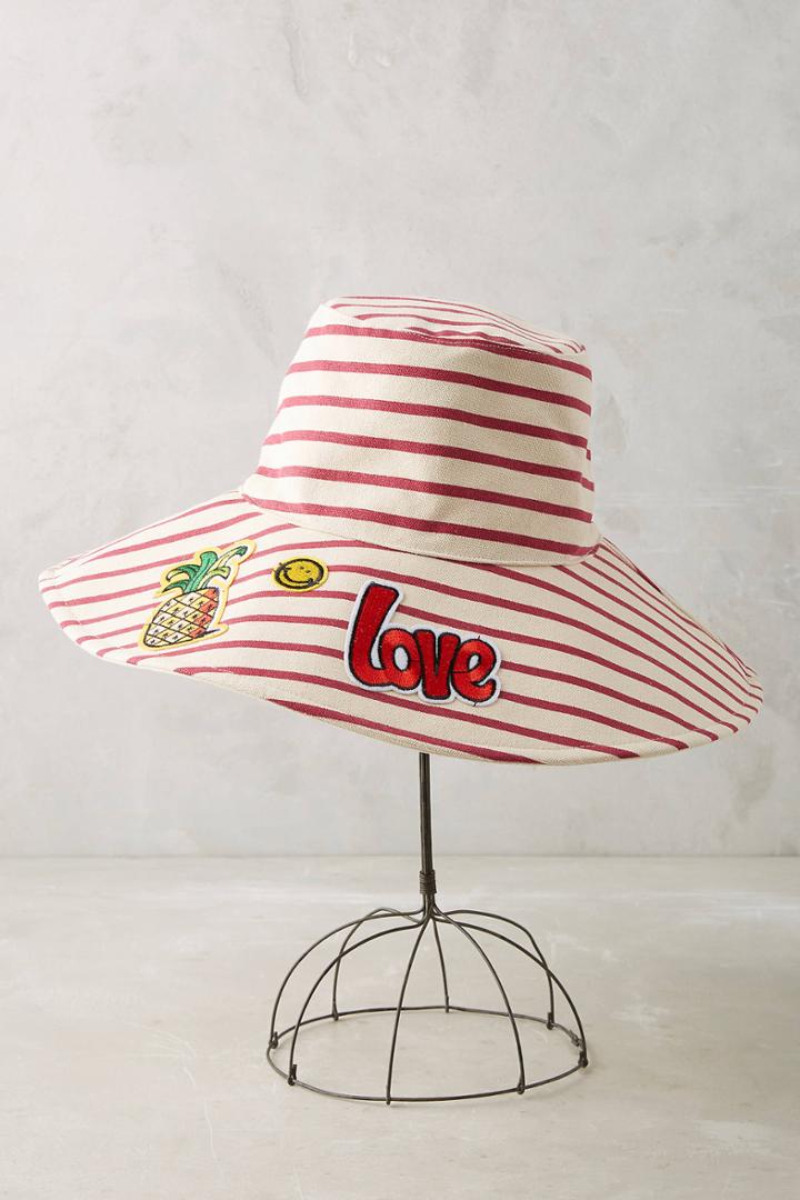 Anthropologie Upbeat Reversible Sun Hat