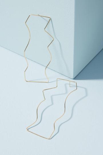 Two Hills Rectangle Wire Drop Earrings