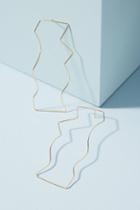 Two Hills Rectangle Wire Drop Earrings