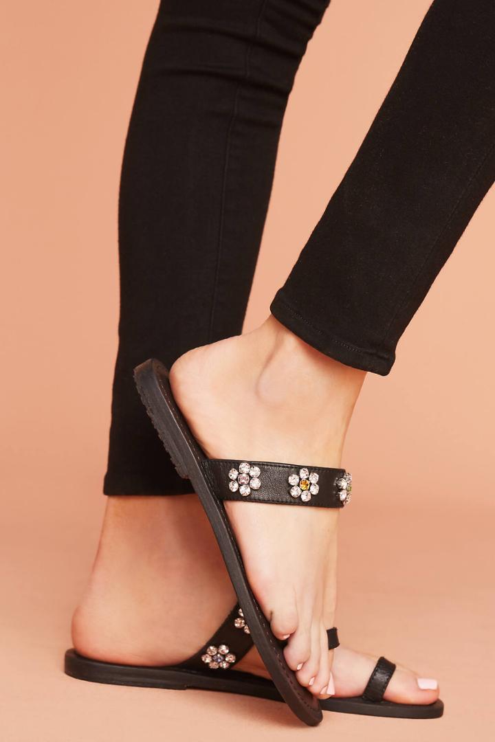 Mystique Flower Gemstone Sandals