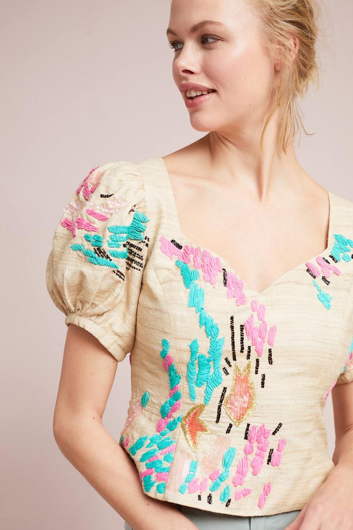 Tracy Reese Silk Garden Shell
