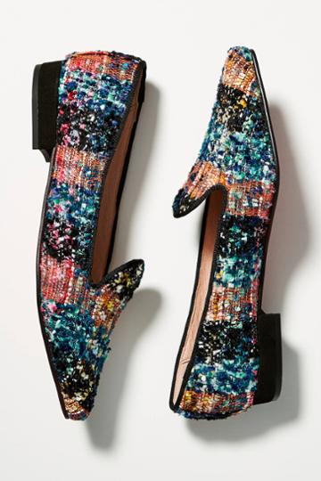 Anthropologie Bisue Ballerina Tweed Loafers