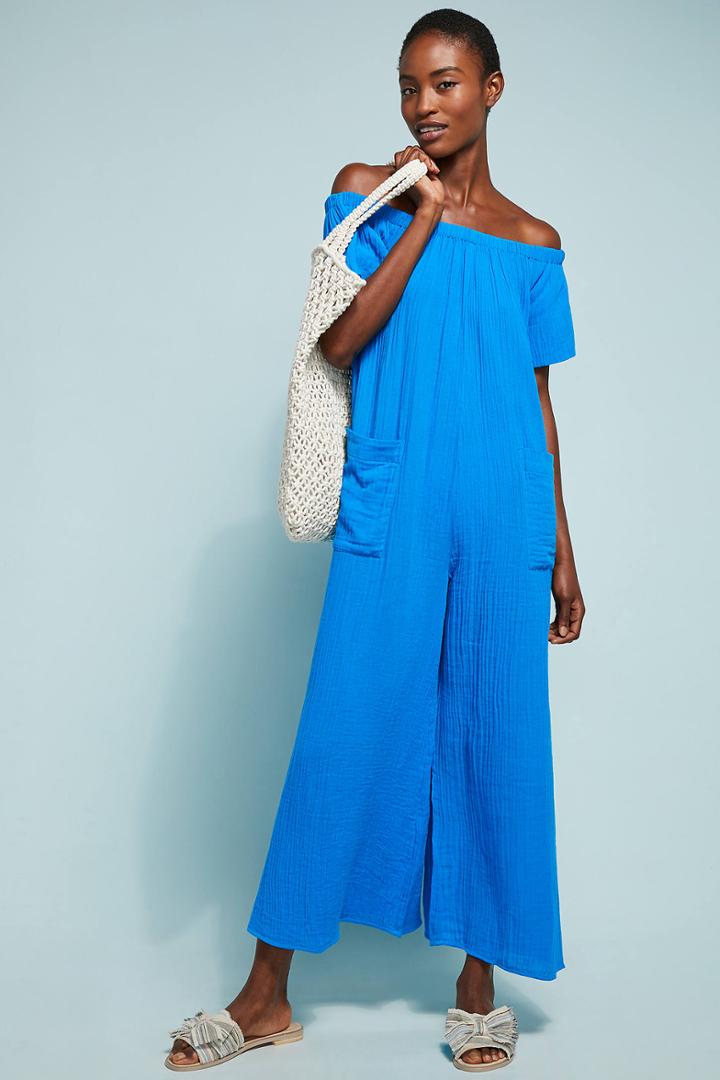 Mara Hoffman Blanche Off-the-shoulder Jumpsuit