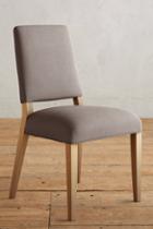 Anthropologie Belgian Linen Farwood Chair