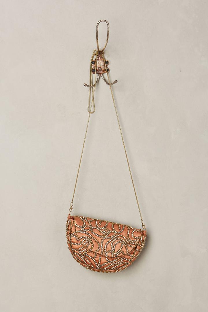 Anthropologie Beaded Demilune Pouch