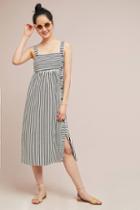 Maeve Fiona Striped Midi Dress
