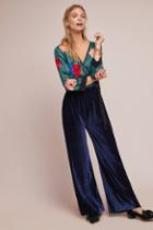 The Odells Herringbone Velvet Wide-leg Pants