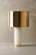 Anthropologie Frosted Marble Lamp Ensemble