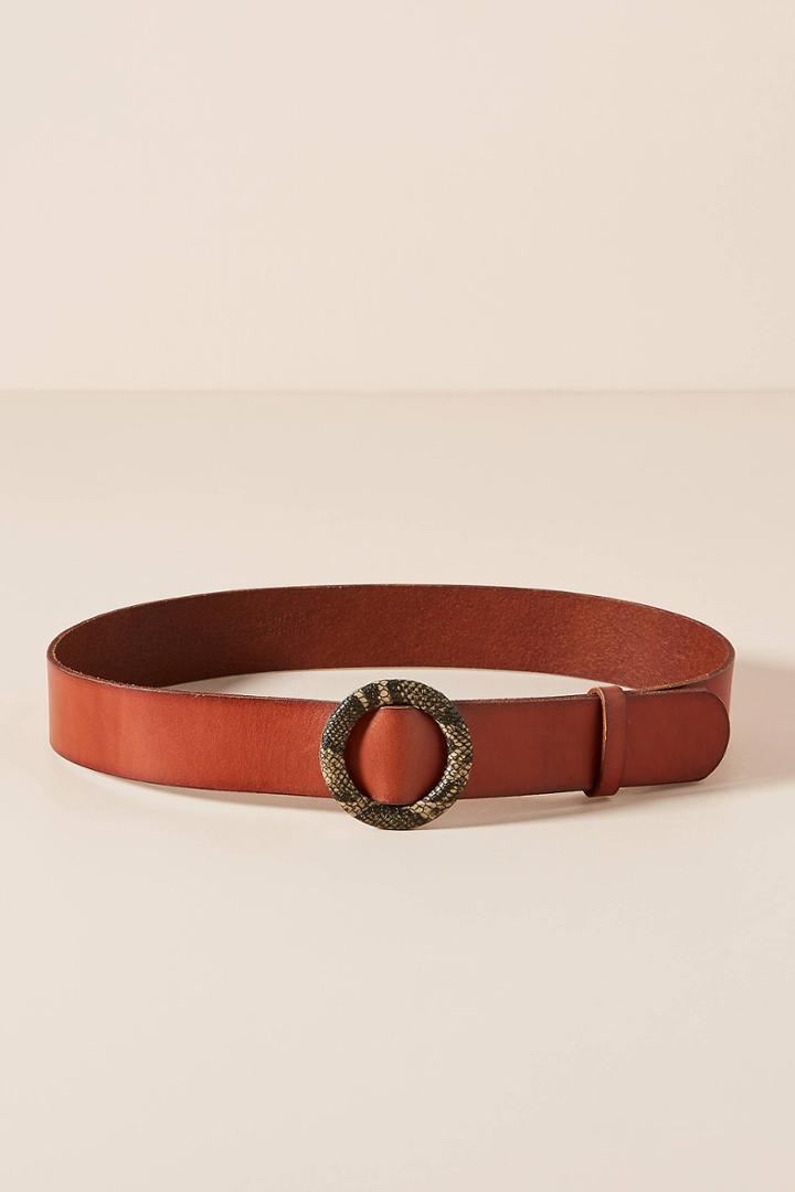 Anthropologie Dora Snake Buckle Belt