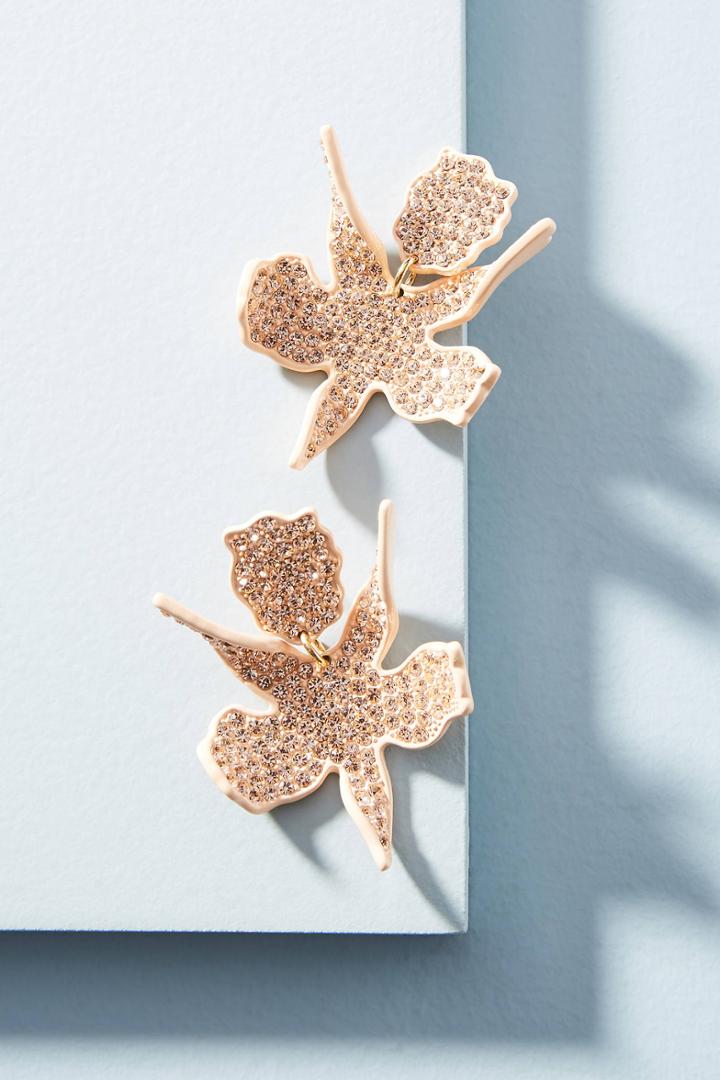 Lele Sadoughi Embellished Lily Drop Earrings