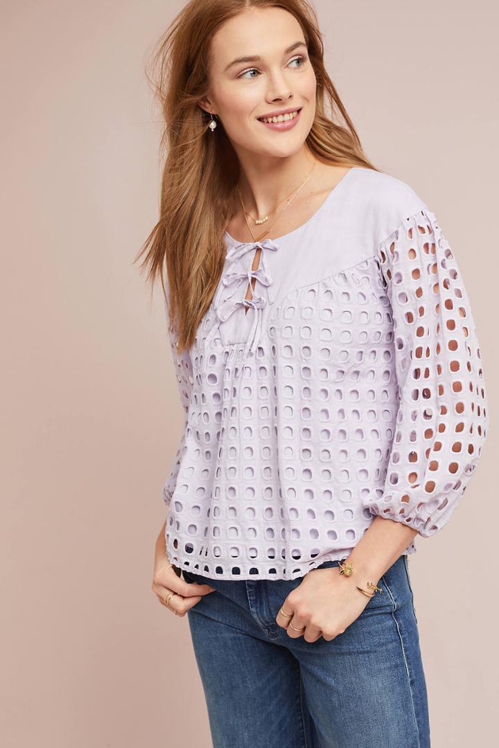 Wolven Blythe Eyelet Top