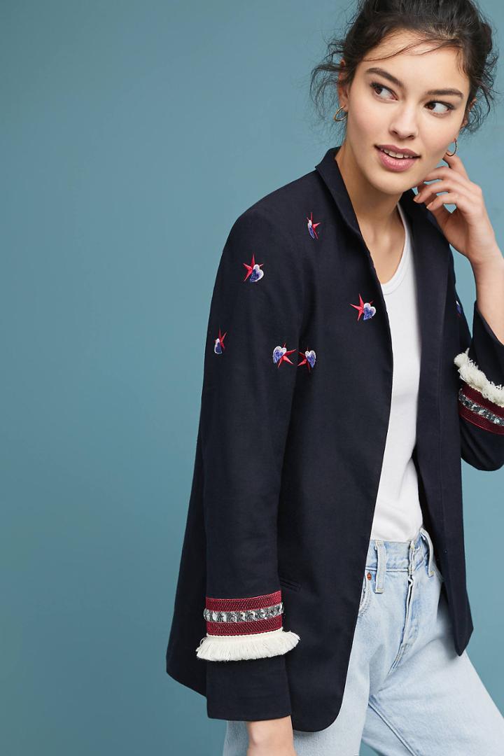 Child Of The Universe Nyc Mezze Embroidered Blazer