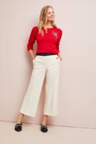 Beatrice B Lotus Cropped Wide-leg Pants