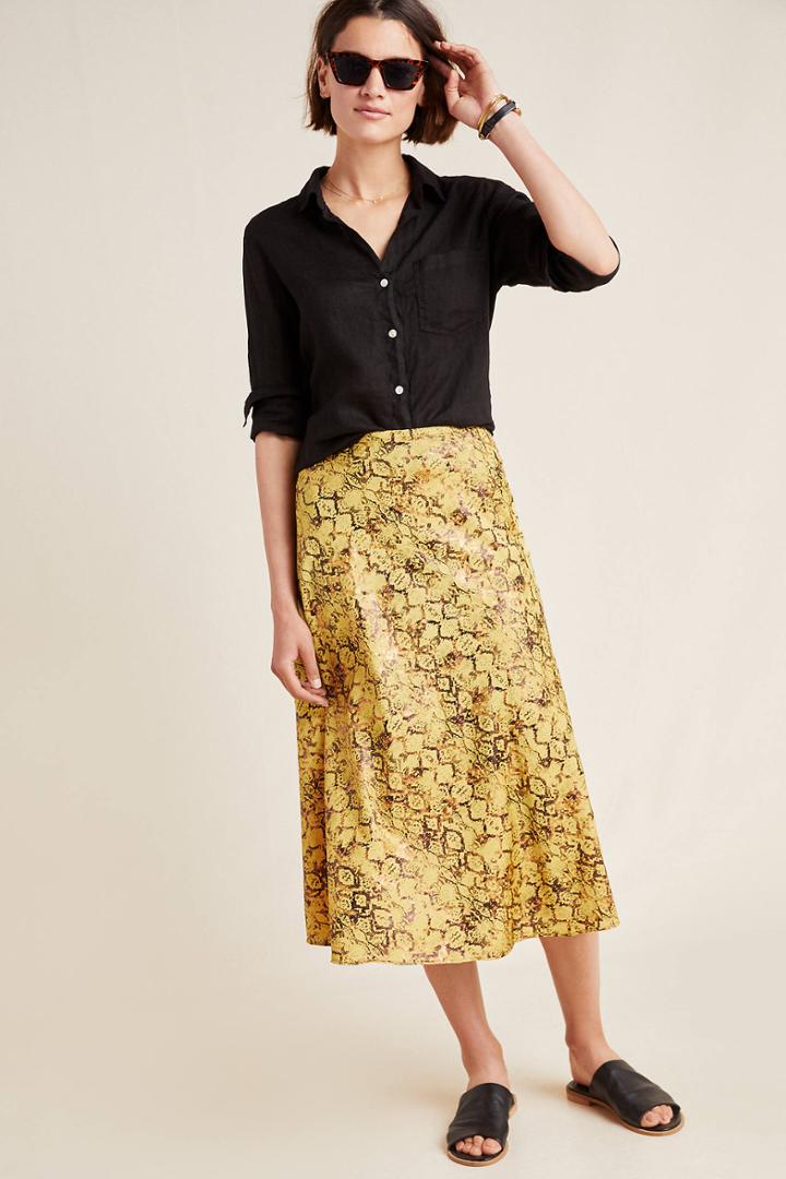 Current Air Harmony Metallic Midi Skirt