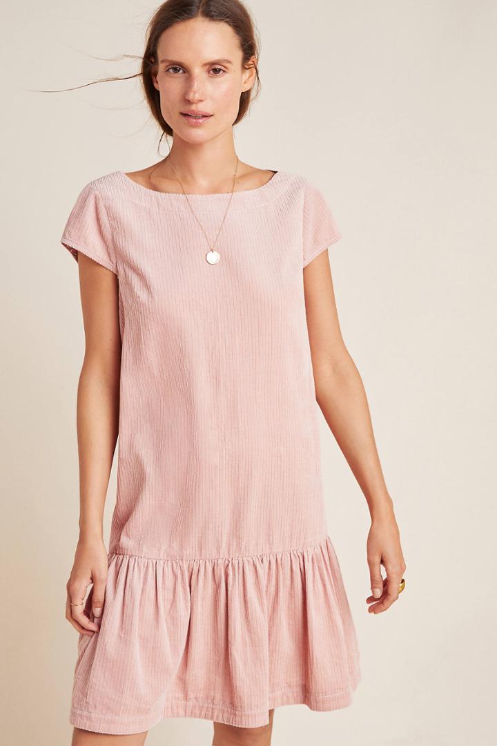 Maeve Tessa Flounced Corduroy Tunic