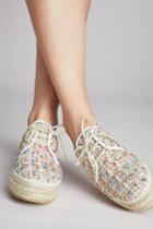 Anthropologie Lace-up Tweed Espadrille Sneakers