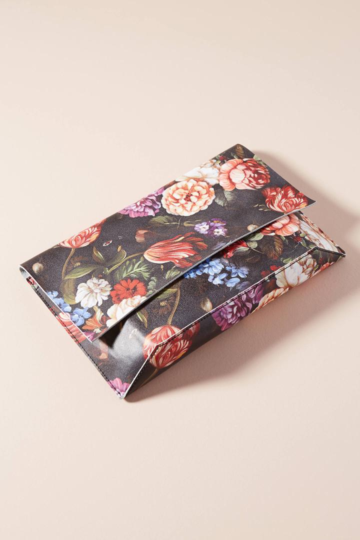 Anthropologie Romantic Florals Clutch