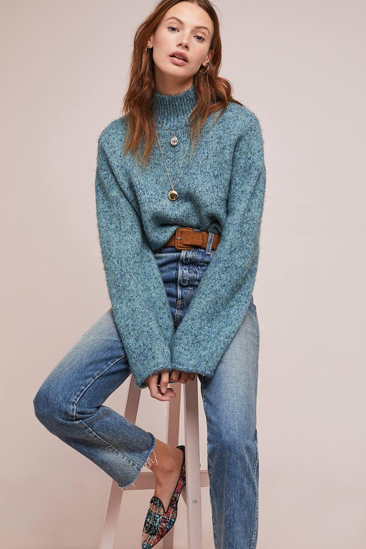 Moth Sparkle Knit Turtleneck