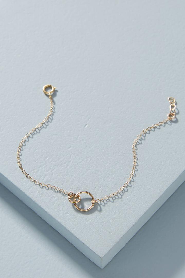 Hello Adorn Tiny Link 14k Gold-filled Bracelet