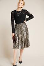 Maeve Orleans Sequined Midi Skirt