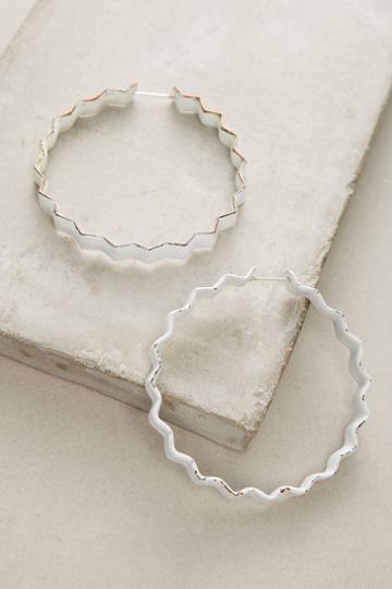 Melanie Rice Crinkle Hoop Earrings