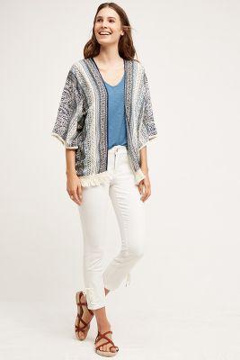Pilcro Stet Lace-up Jeans White