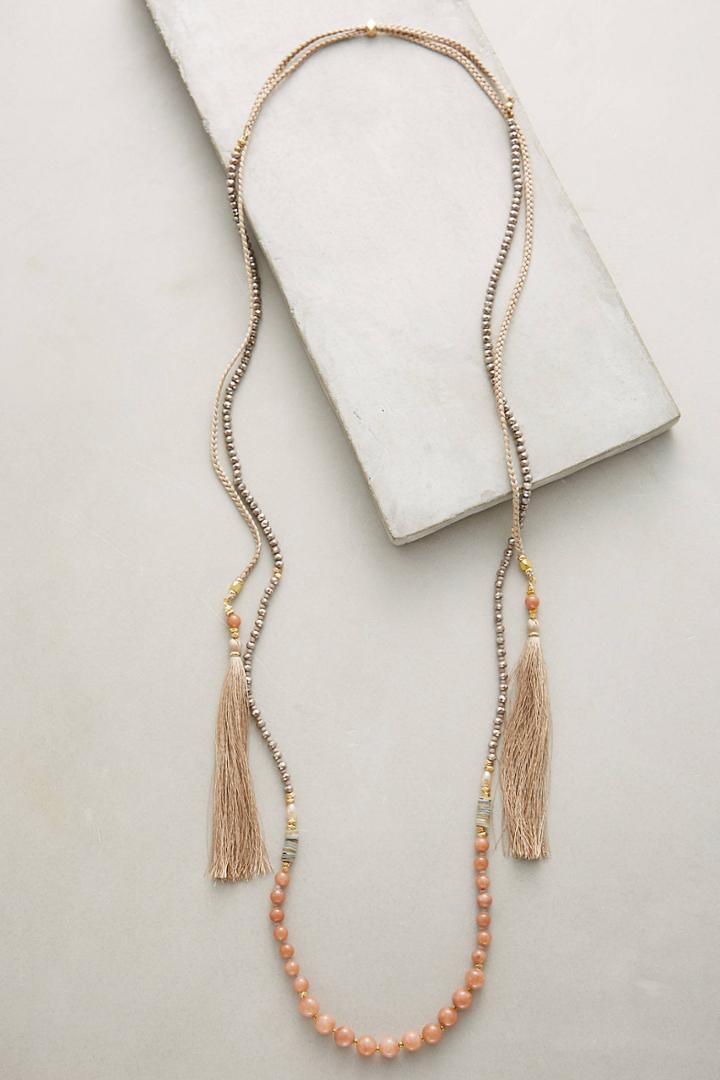 Anthropologie Tassel Tie Necklace