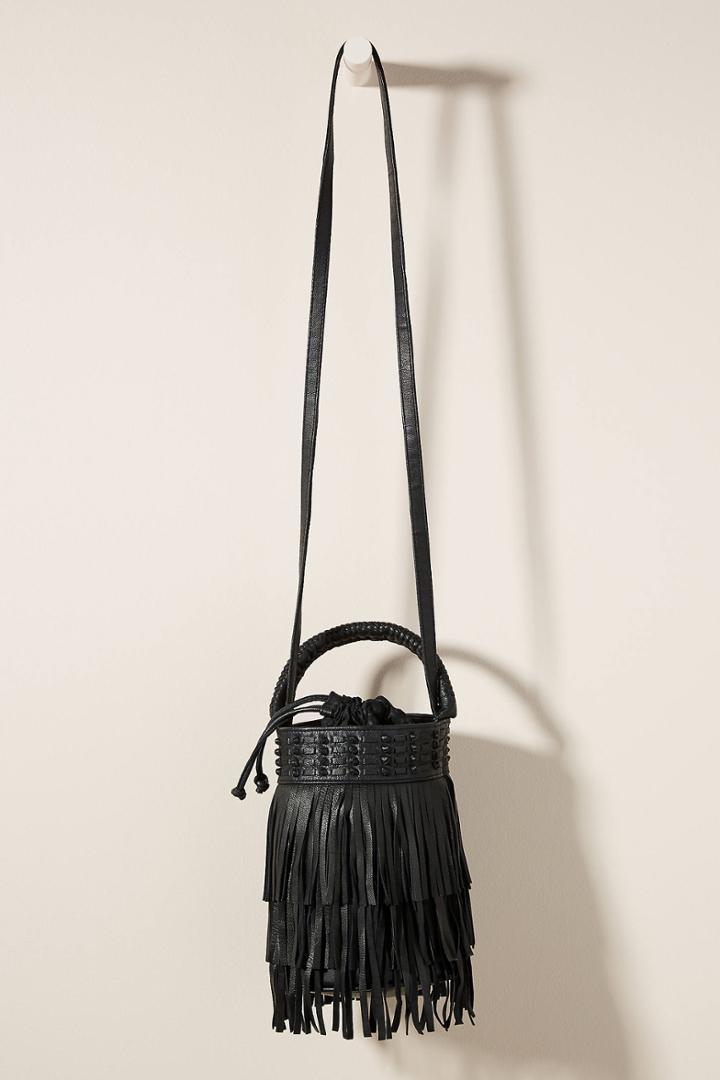 Cleobella Scarlet Fringed Bucket Bag