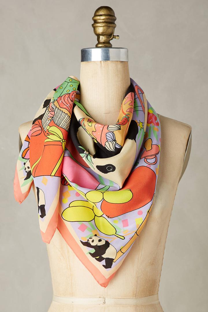 Karen Mabon Panda Baby Shower Silk Scarf