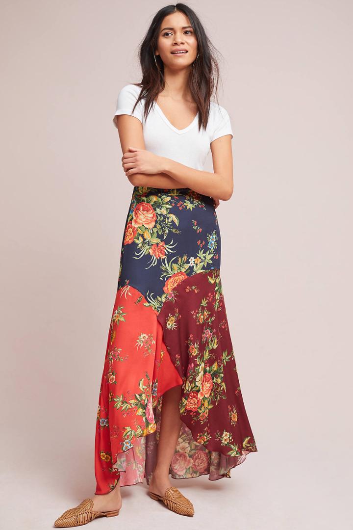 Farm Rio Patchwork Maxi Skirt
