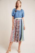 Geisha Designs Lucienne Pleated Midi Skirt