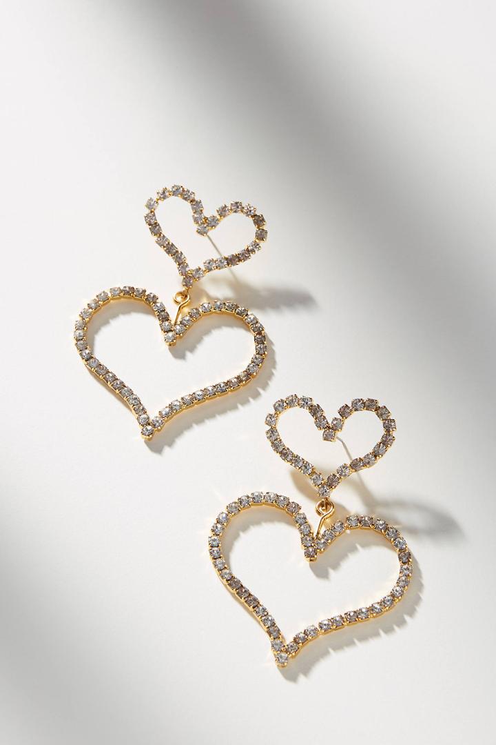 Elizabeth Cole Emilia Heart Drop Earrings