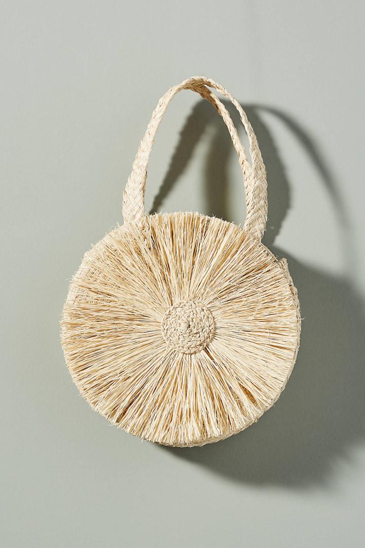 Kaanas Sunflower Straw Crossbody Bag
