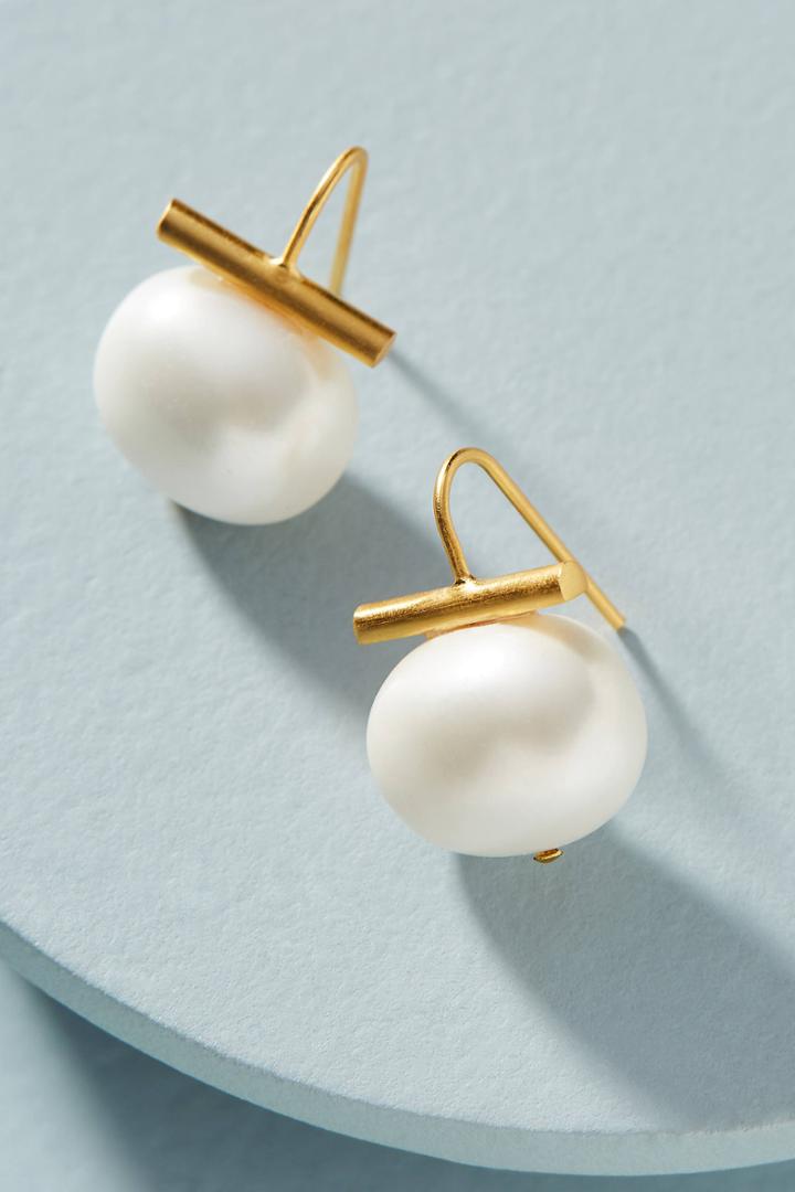 Catherine Canino Pebble Pearl Drop Earrings