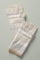 White + Warren Fair Isle Fingerless Gloves