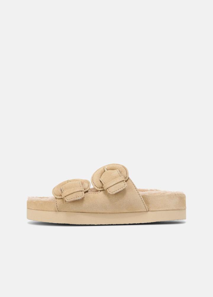 Vince Glyn Shearling-lined Suede Sandal