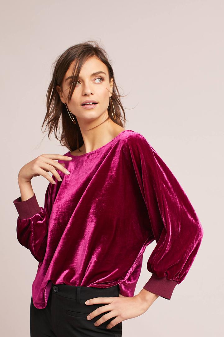 Maeve Carmen Velvet Top