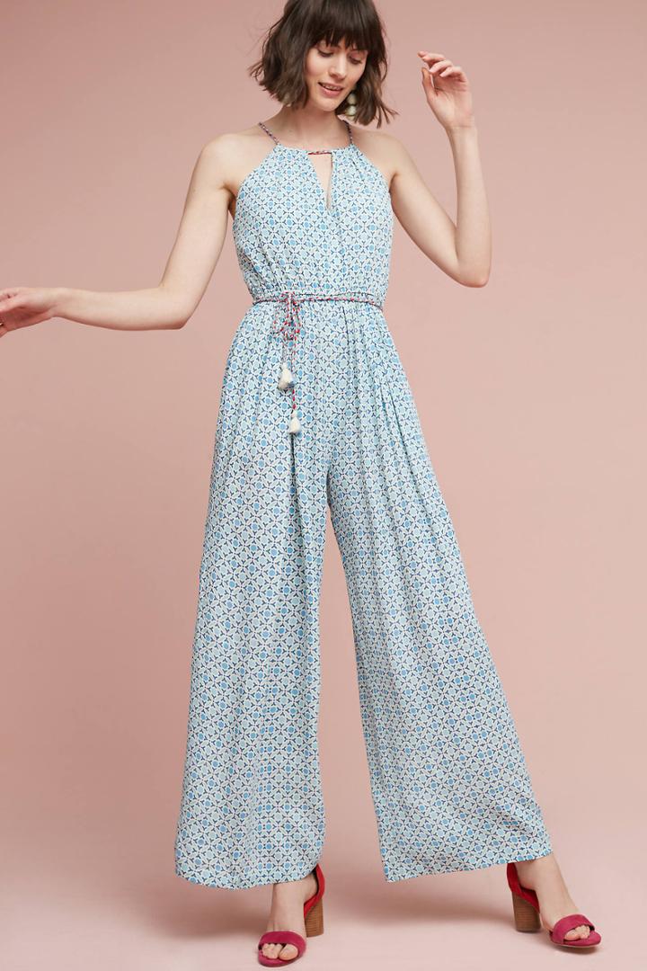 Conditions Apply Braided Halter Jumpsuit