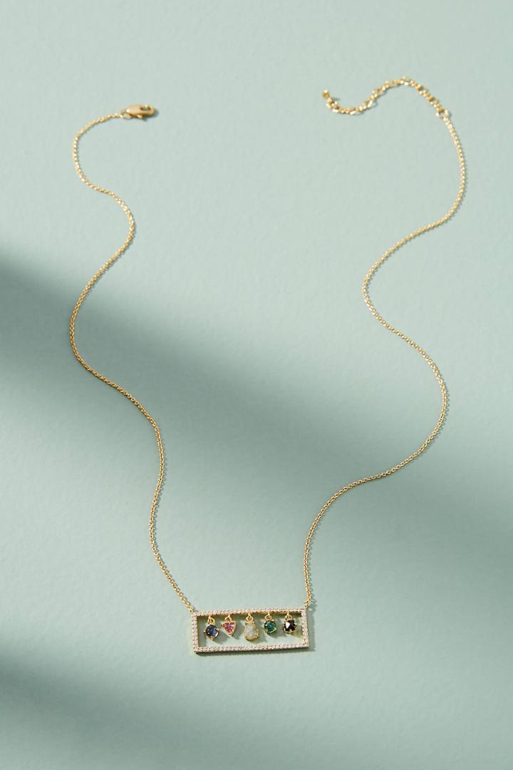 Anthropologie Dazzling Frame Necklace