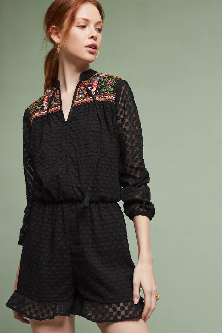 Harlyn Evensong Embroidered Romper