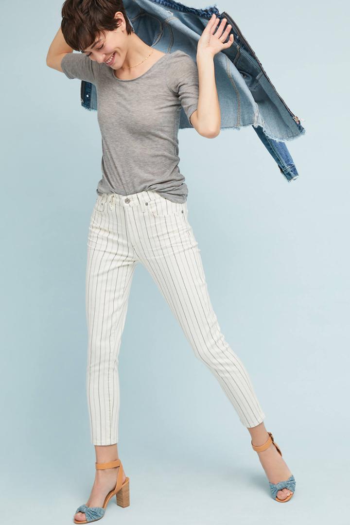 Citizens Of Humanity Pinstriped Rocket High-rise Skinny Jeans