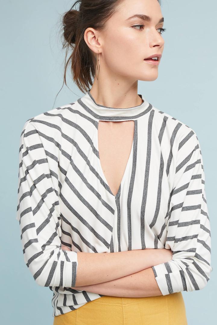 Sunday In Brooklyn Spliced Stripe Top