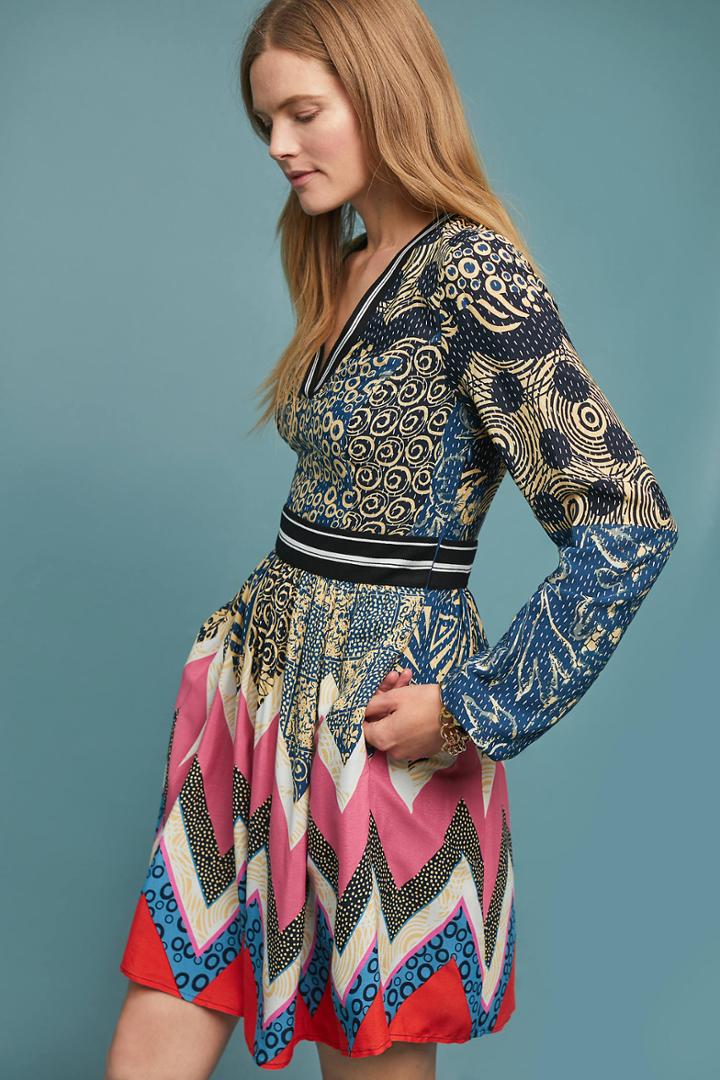 Maeve Sporty Chevron Dress