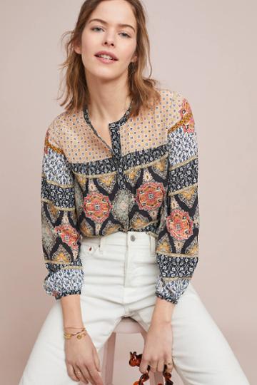 Kachel Mosaic Silk Blouse