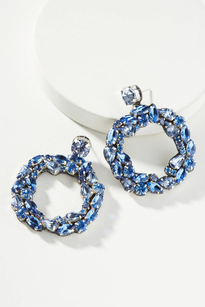 Deepa Bijoux Hoop Drop Earrings